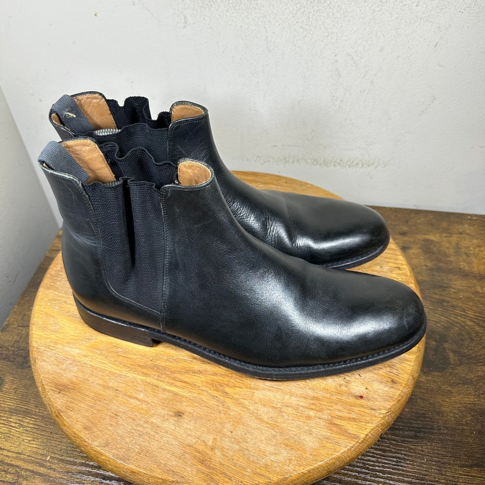 Grenson England 1866 Mens Black Leather Chelsea Boots 5223 01 8 Size 8 F
